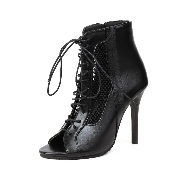 Square Buckle Peep Toe Sandals