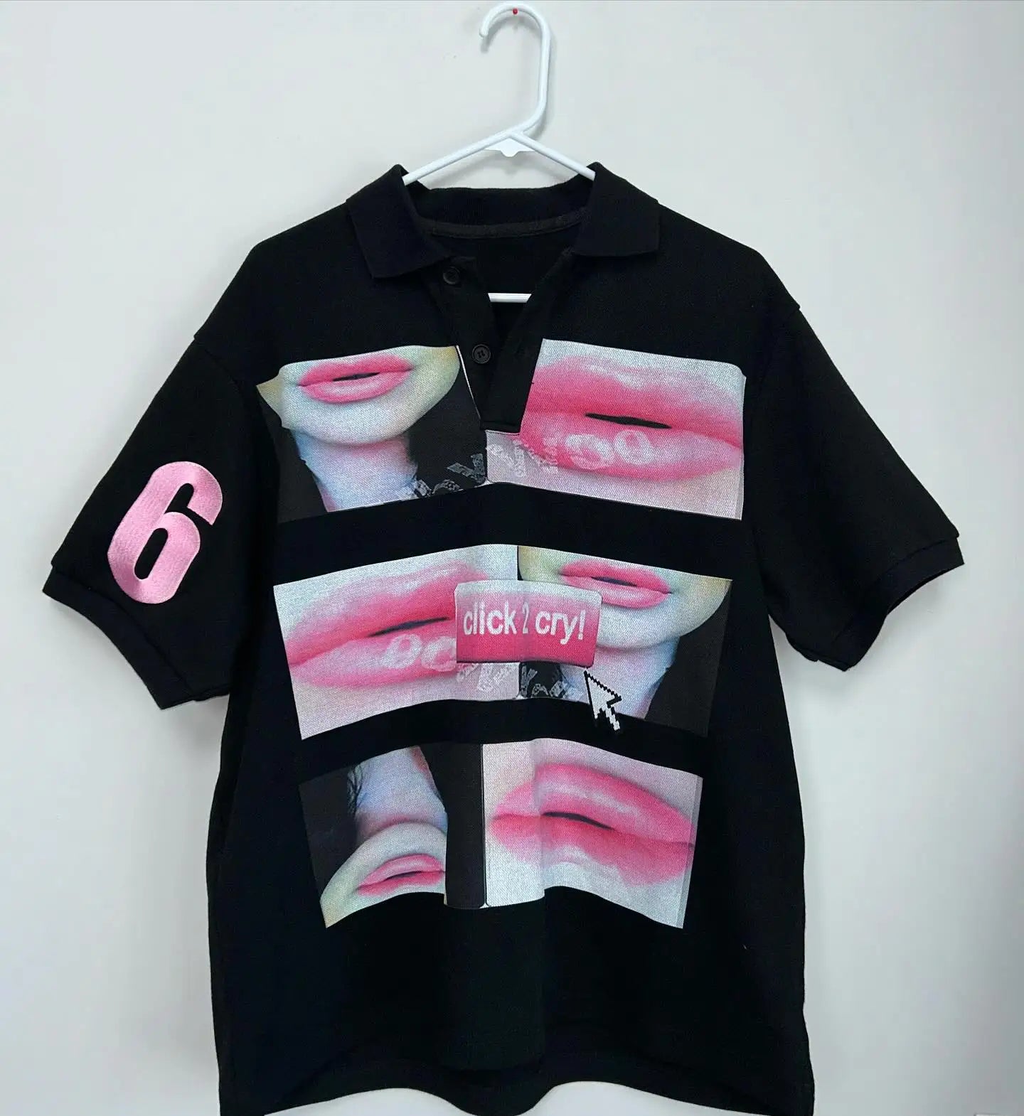 Fashionable and Versatile Street Ladies Shirt Lapel T Shirt American Style Print Design Loose and Breathable Casual Streetwear