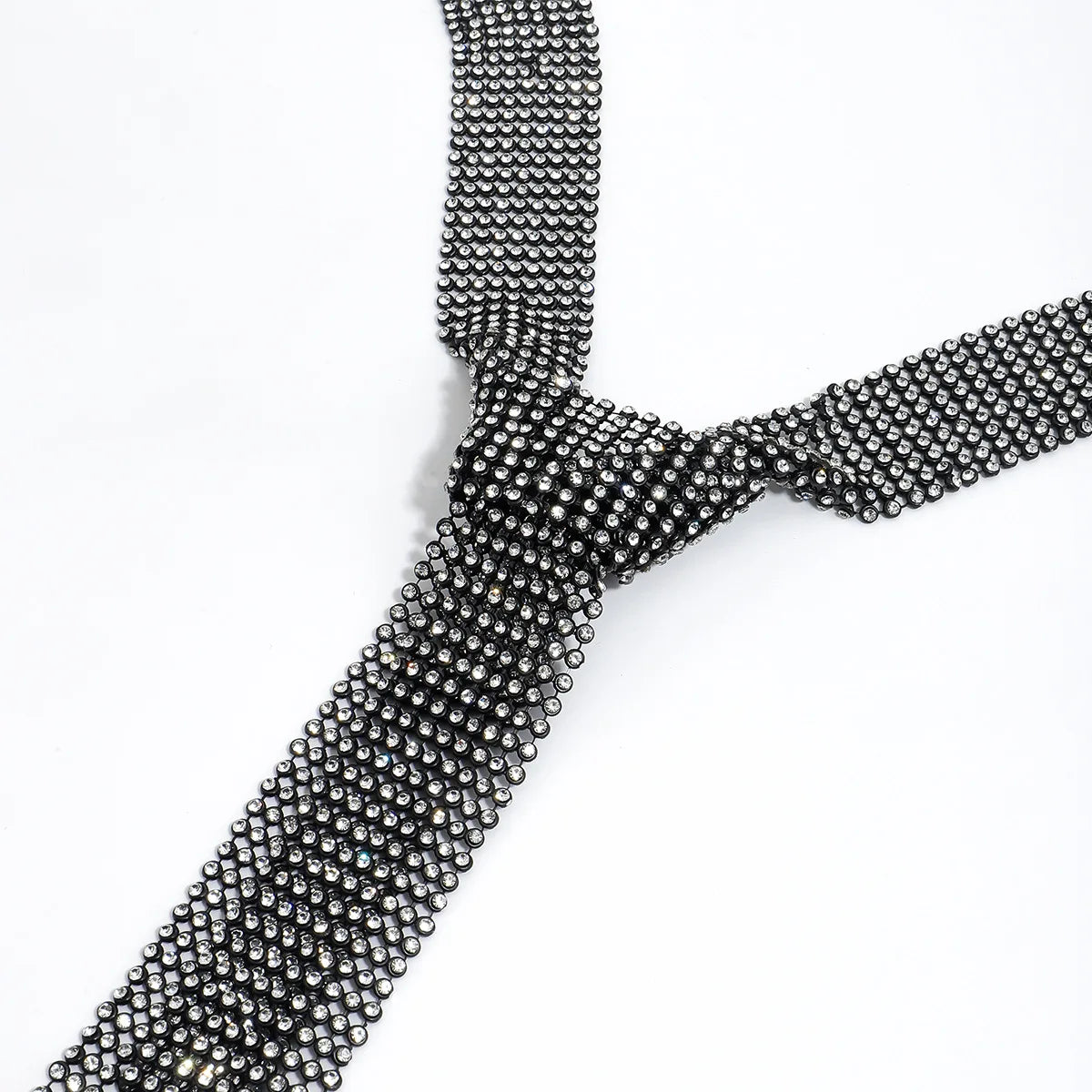 Rhinestone Hollow Mesh Retro Pendant Necklace for Women
