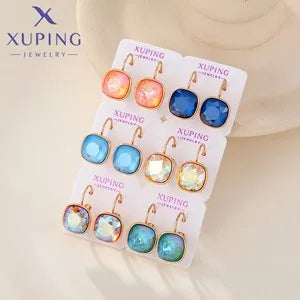 Gold Tone Copper Alloy Hoop Earrings