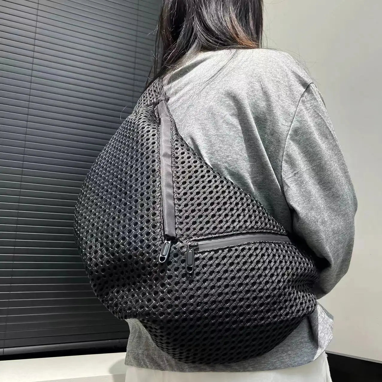 Casual Mesh Crossbody Bag With Large Capacity for Women