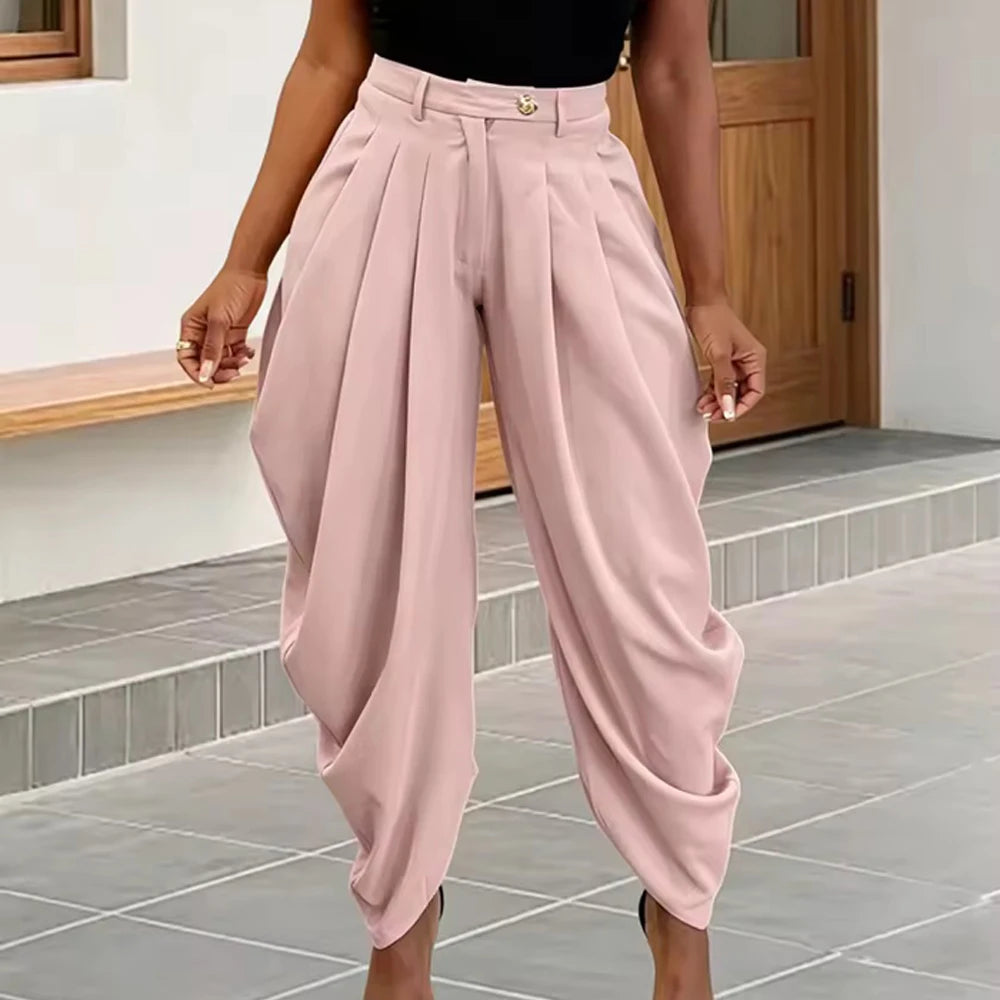 Ruched Cargo Harem Sweatpants With Drawstring Waist for Women