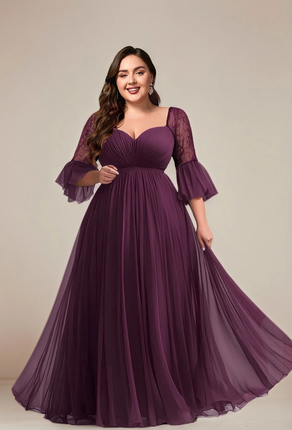 Crushed Diamond Lace Maxi Dress