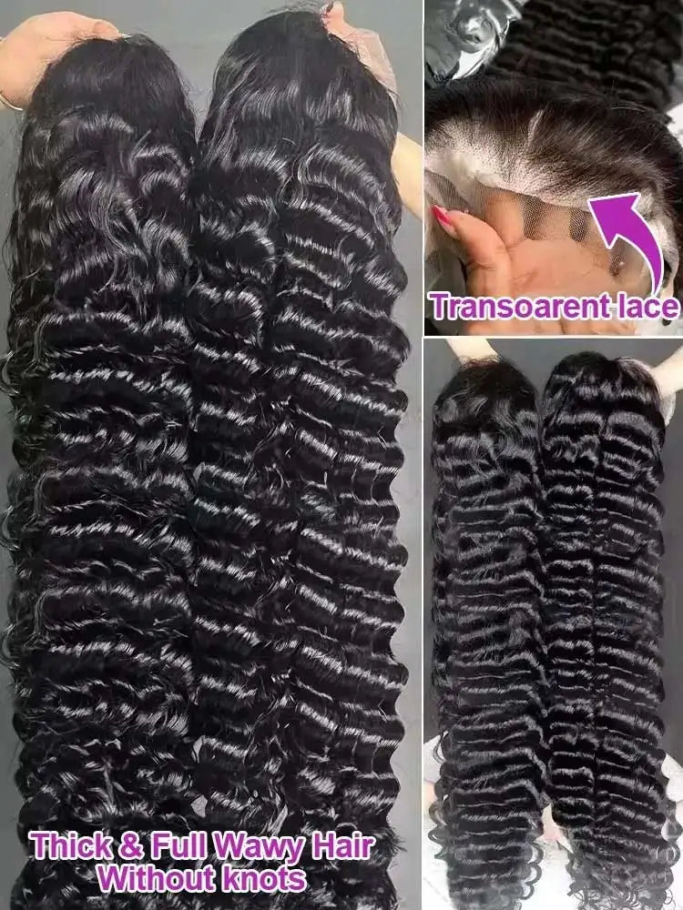 Premium Extra Long Deep Wave Lace Front Wig for Women