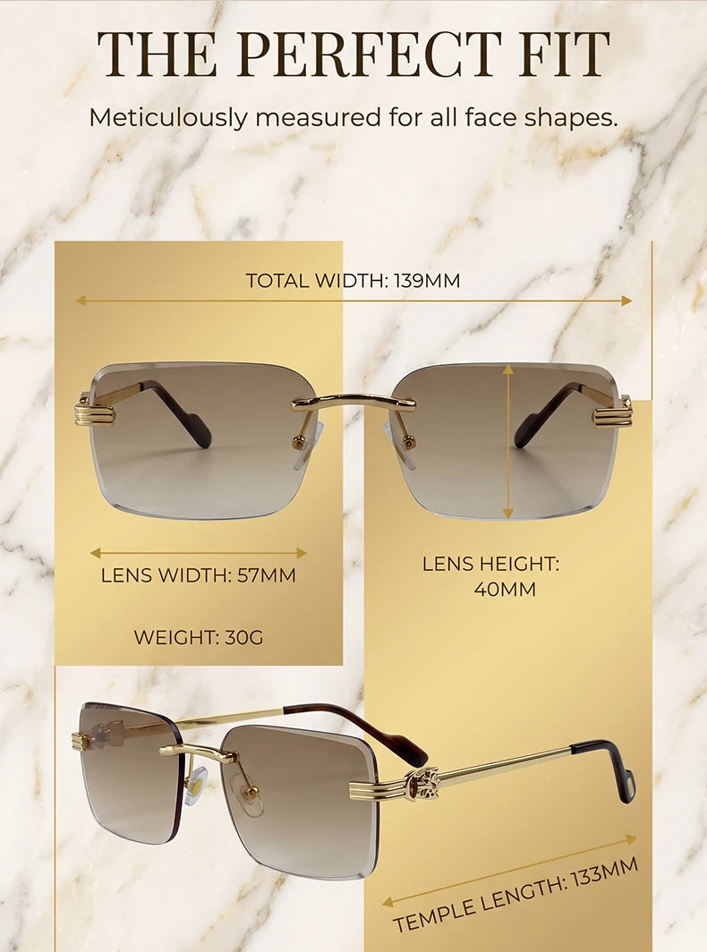 Rimless Photochromic Sunglasses