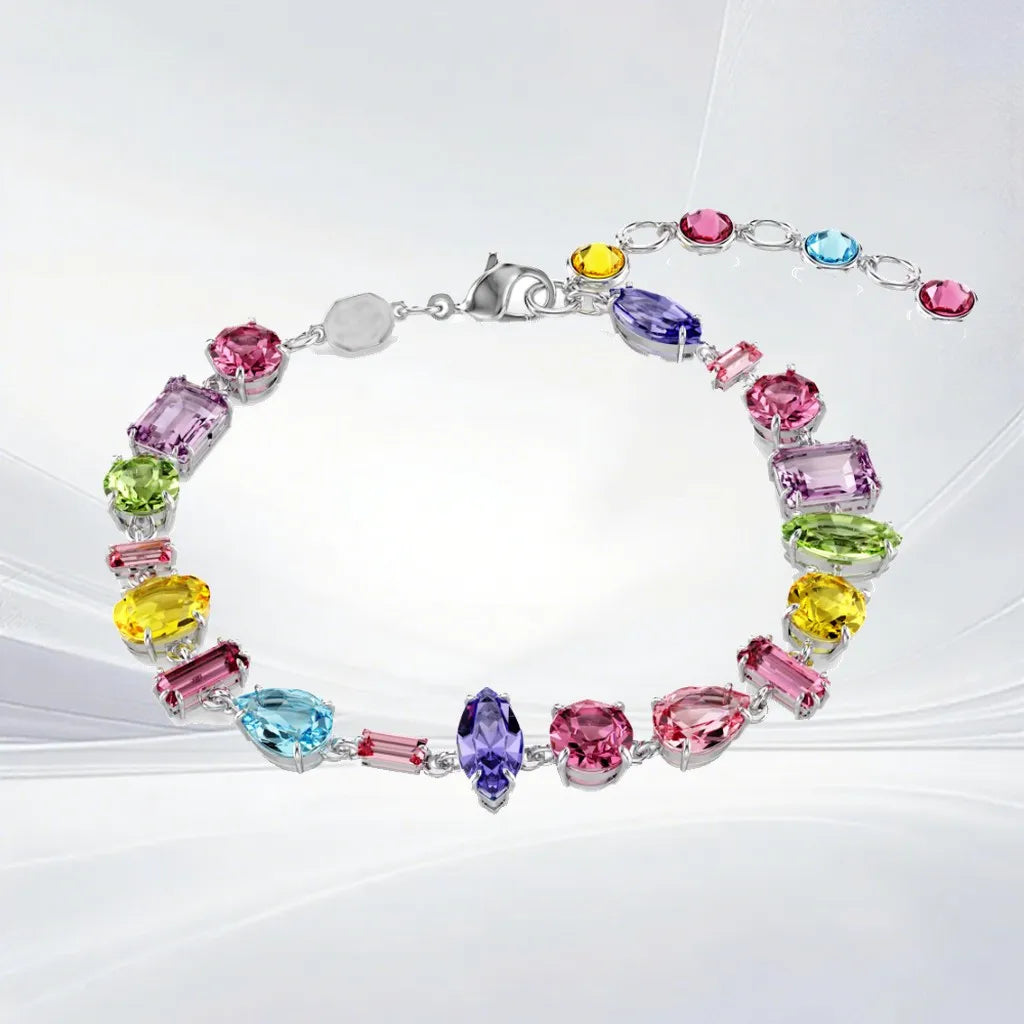 Gold Plated Mixed Cut Crystal Jewelry Set for Women