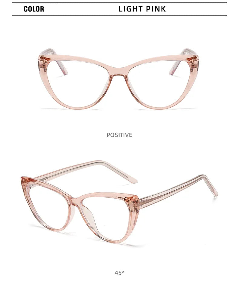 Stylish Transparent Cat Eye Reading Glasses for Women