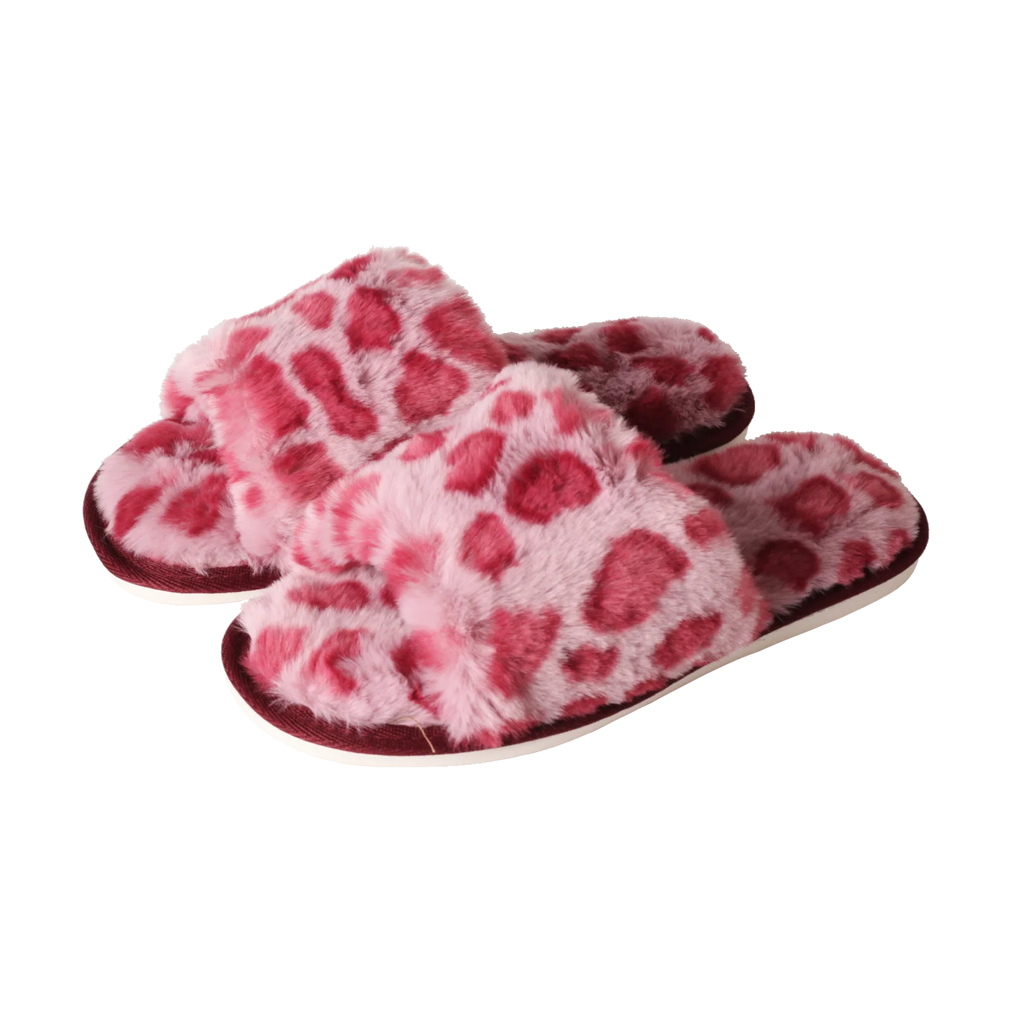 Warm Leopard Plush Indoor Slippers