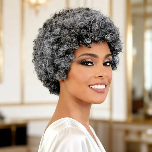 Elegant Grey Wave Wig