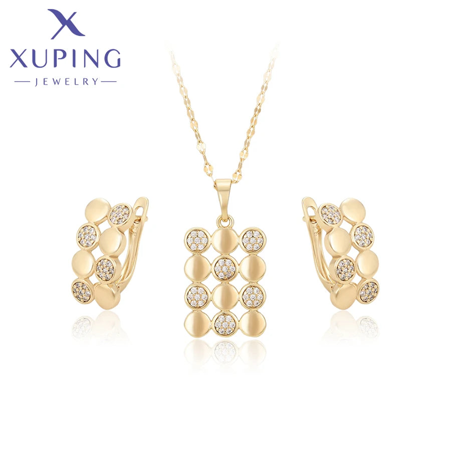 Charm Necklace And Hoop Earrings Set