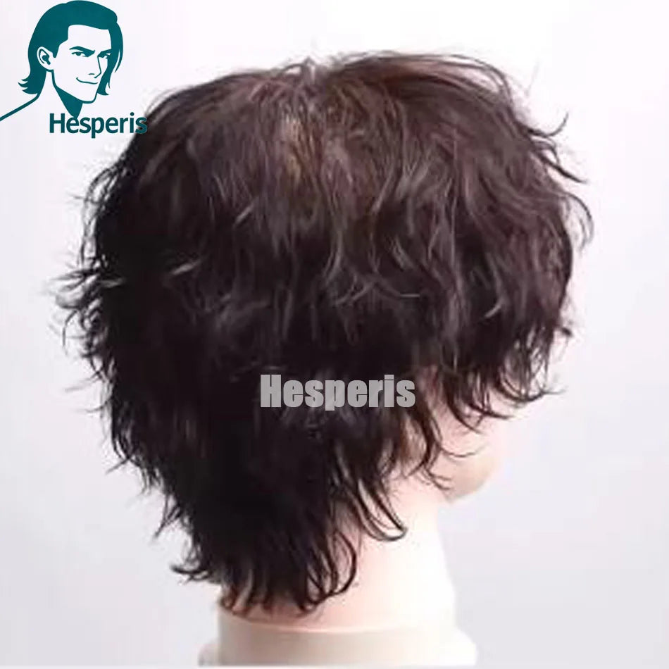 Wet Wavy Pixie Cut Lace Front Wig With Bangs For Women