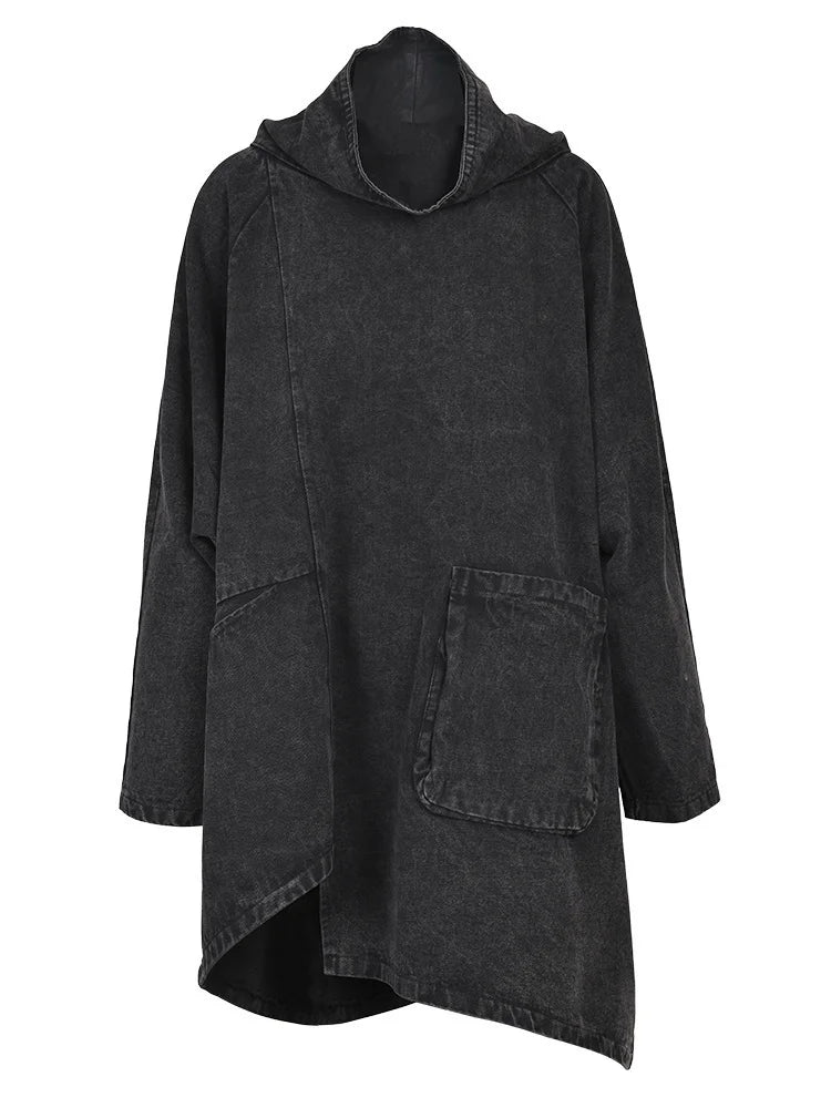 Loose Fit High Neck Long Sleeve Sweatshirt for Women
