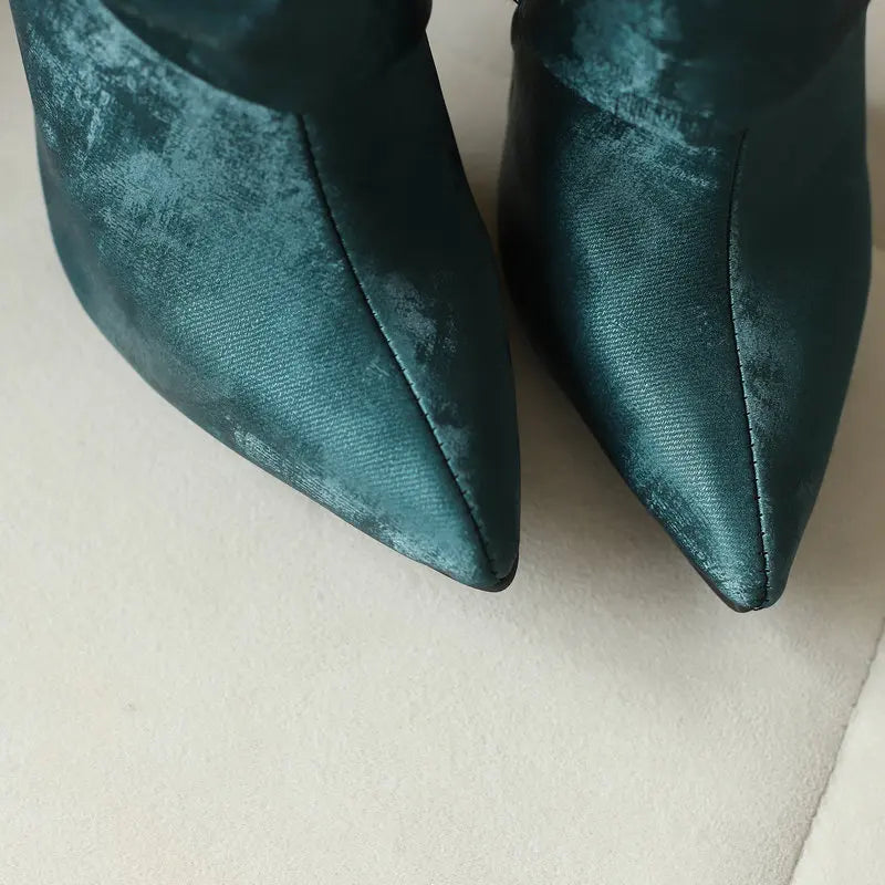 Elegant Bowknot Lace-Up High Heel Ankle Boots for Women