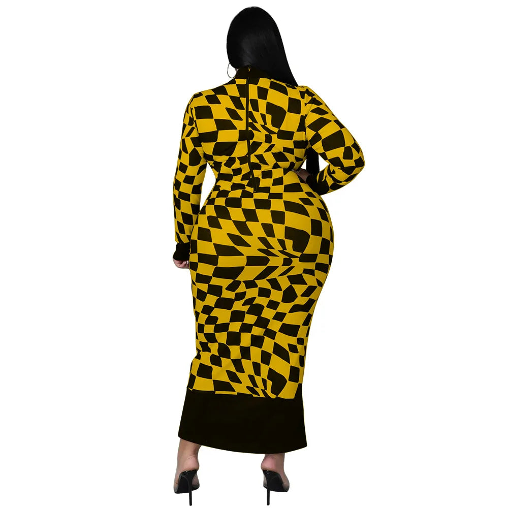 Colorful African Dashiki Print Traditional Dress for Women