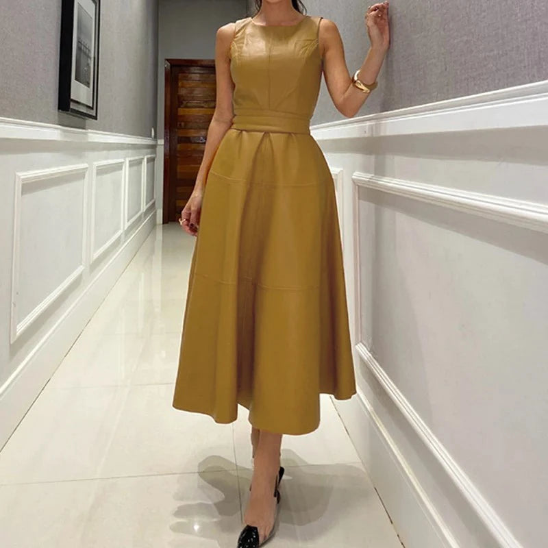 Pleated Open Back Party Dress
