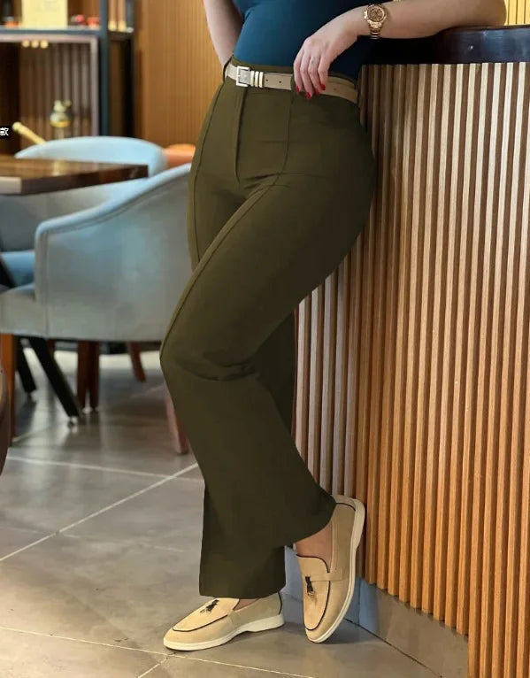Casual Pants Women Clothing New Cute Style Fresh and Sweet Collage Pants High Waisted Elegant Trousers Streetwear 2024 Autumn