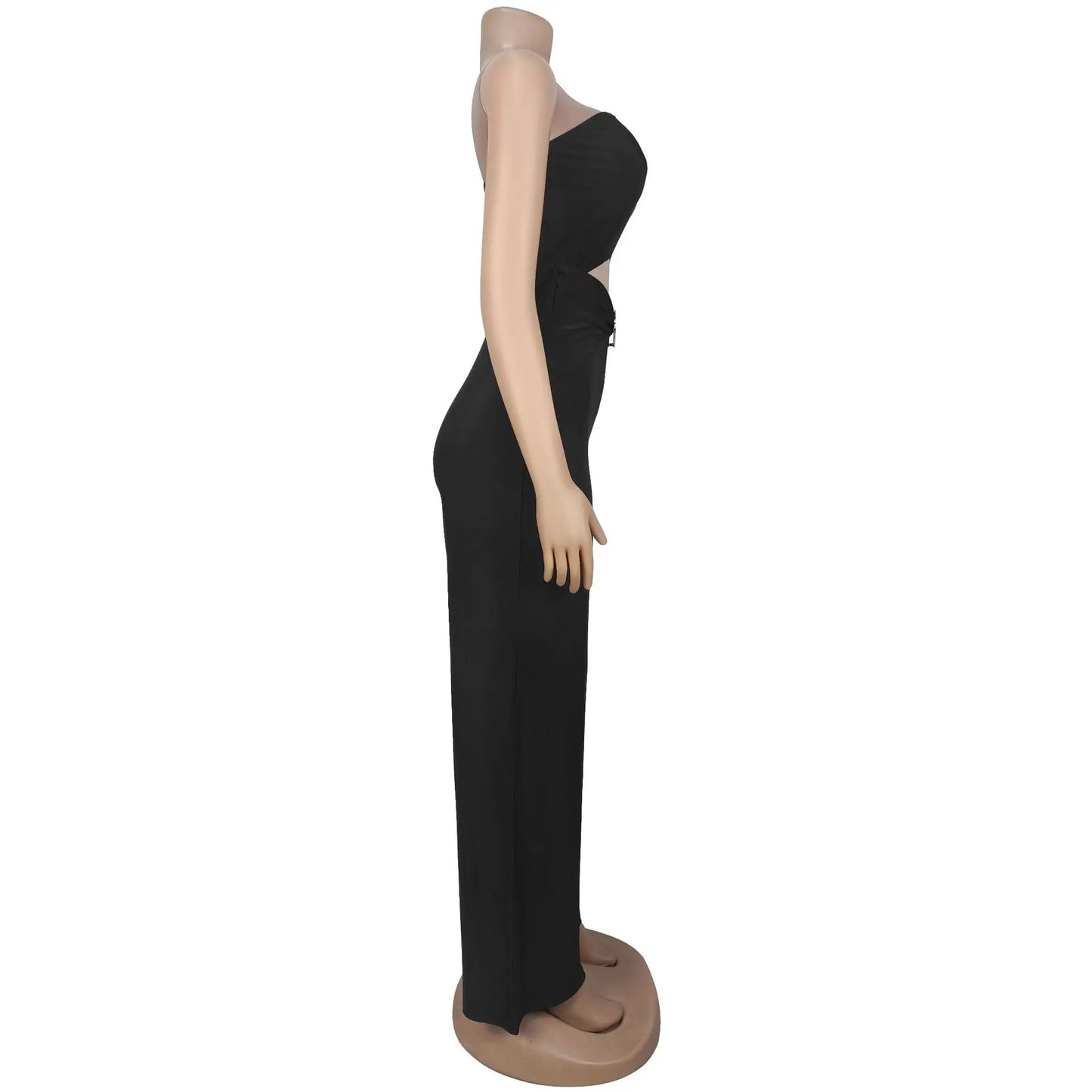 Elegant Solid Color Sleeveless Backless Jumpsuit for Women