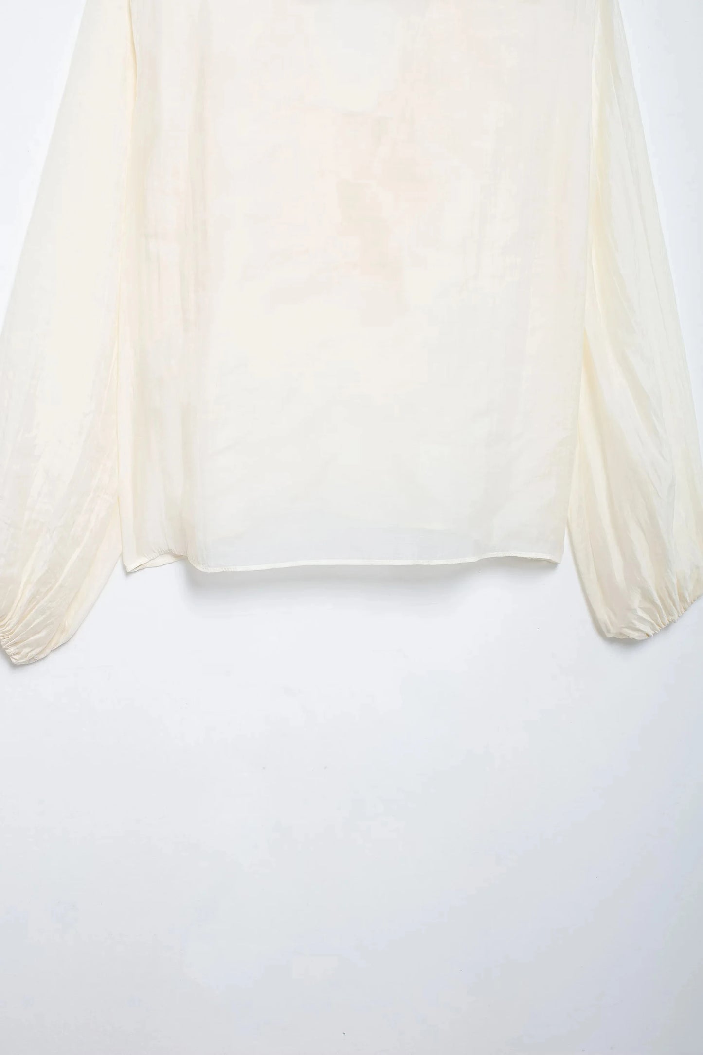 Elegant Retro V Neck Ruffle Trim Long Sleeve Top for Women