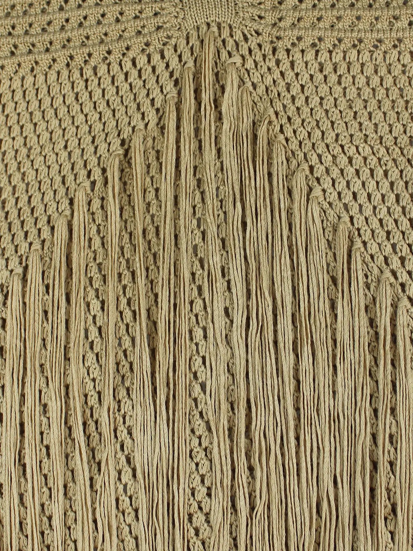 Hollow Out Sheer Crochet Lace Up Maxi Dress for Women