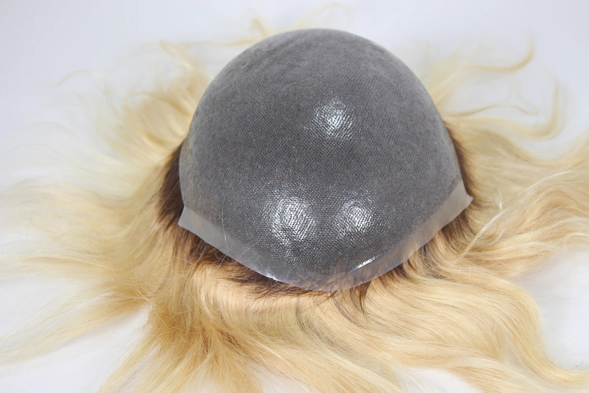 Natural Remy Hair Thin Skin Toupee Hair System for Men