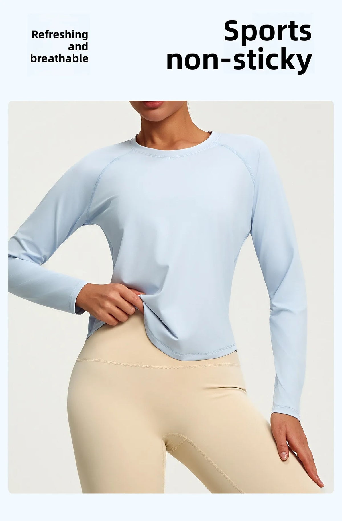 Breathable Loose Mesh Long Sleeve Yoga Top for Women
