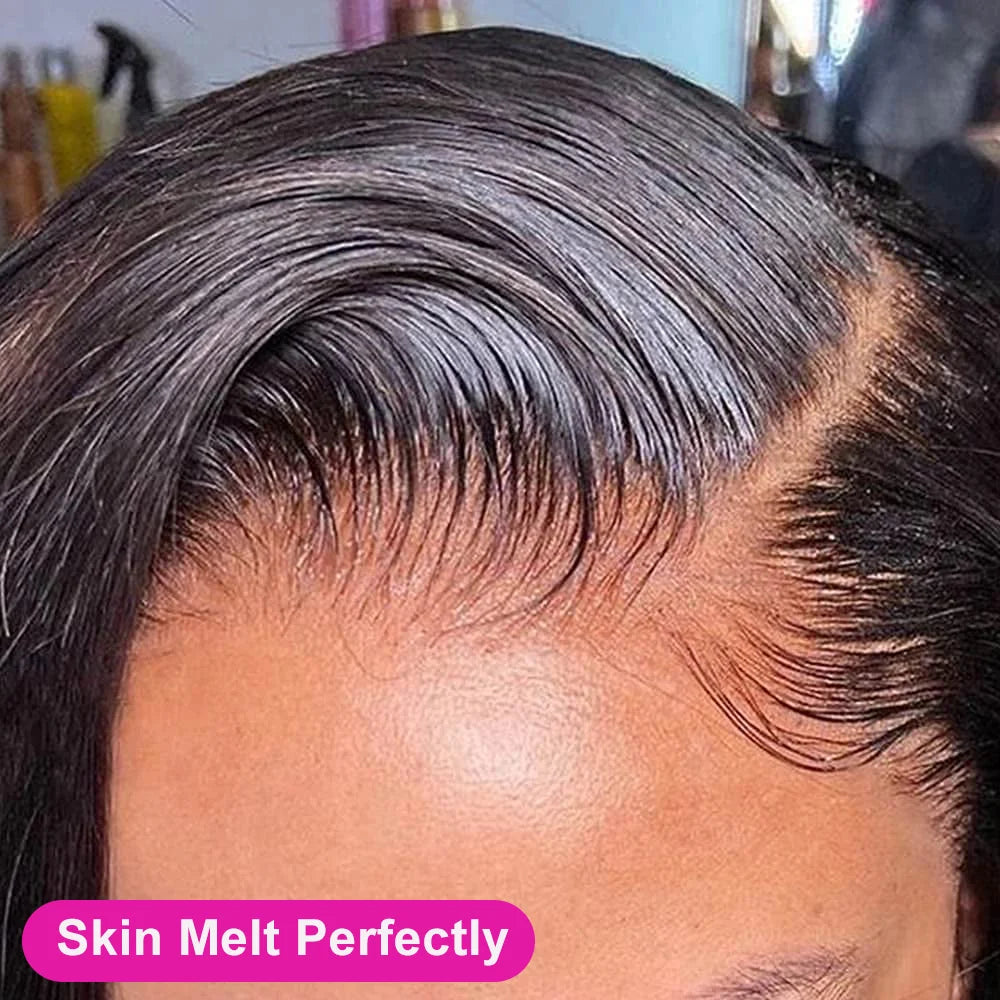 Layered Straight Pixie Cut Human Hair Lace Front Wig for Women