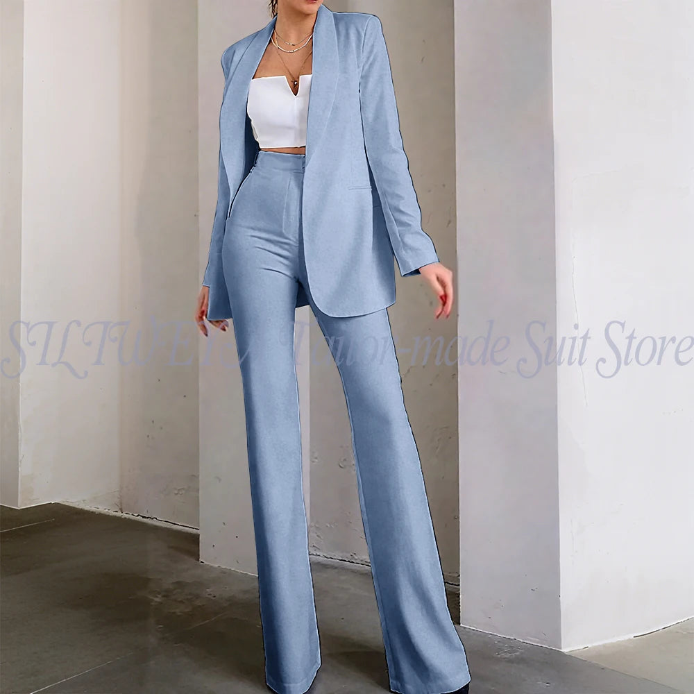Classic Sophisticated Single Breasted Pants Set for Women