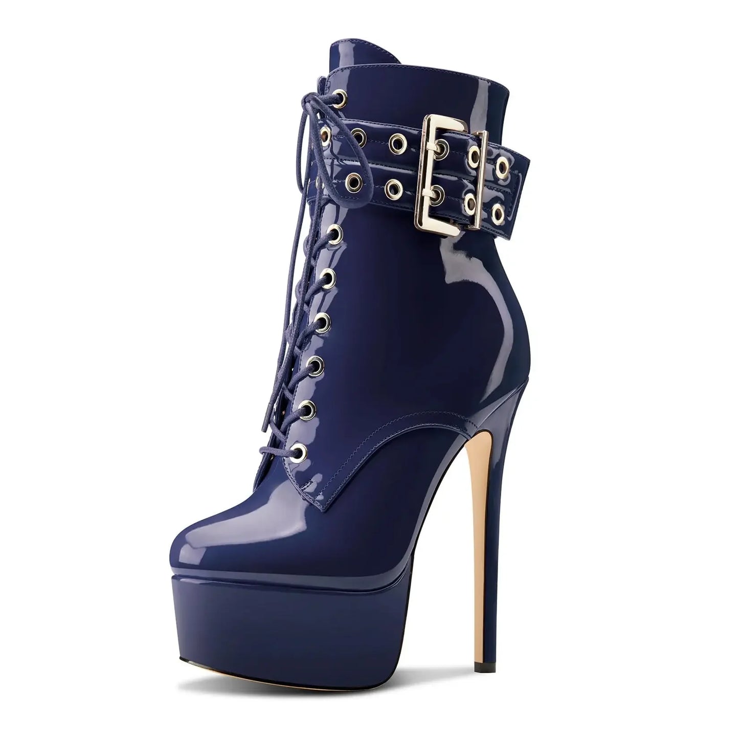 Leopard Print Stiletto Platform Ankle Boots for Women