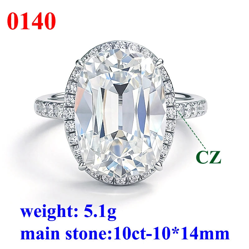 Old European Cut Moissanite Sterling Silver Ring for Women