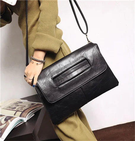 Elegant PU Leather Crossbody Envelope Clutch Bag for Women