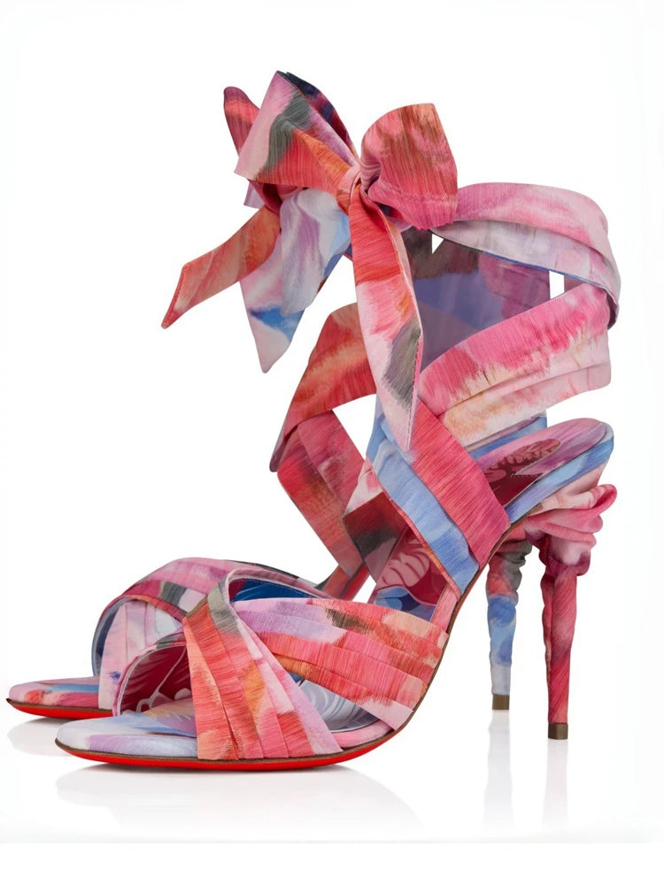 Elegant Glitter High Heel Stiletto Sandals for Women