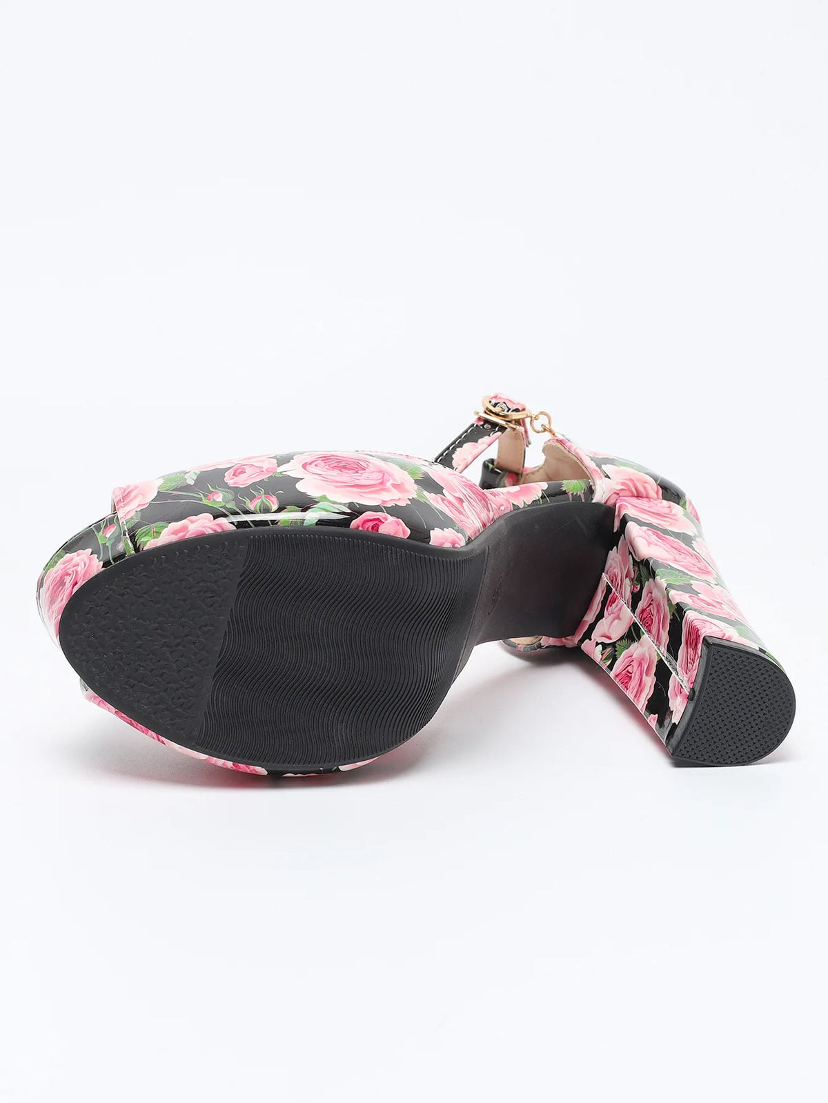 Platform Pink Print Summer High Heel Sandals for Women