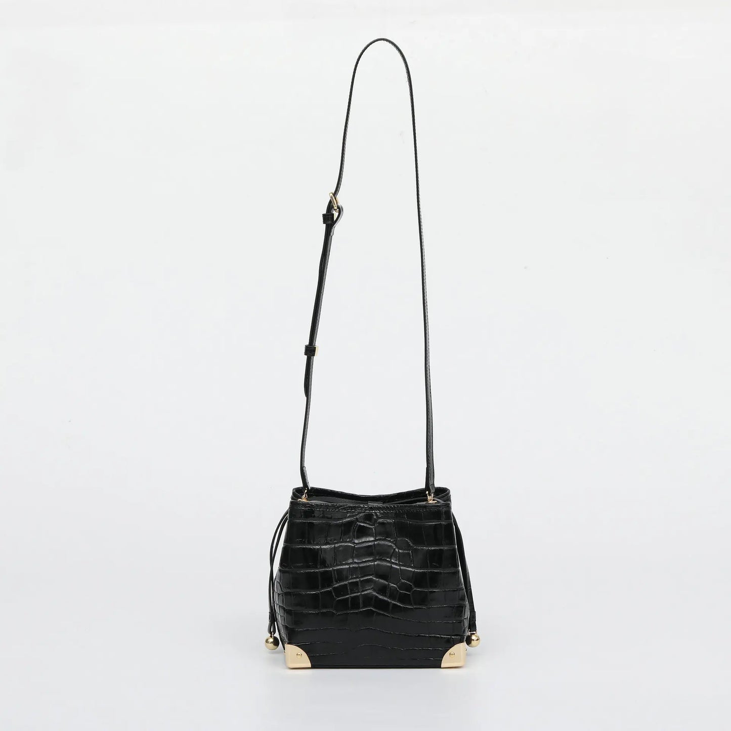 2025 New Designer Crocodile Leather Women Bucket Bag Fashion Genuine Leather Chain Lady Shoulder Bag  Crossbody Bag For Woman 45