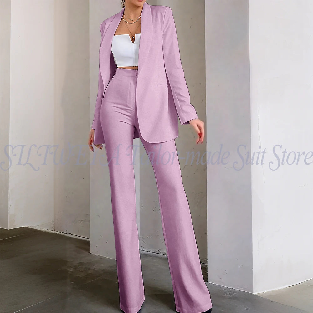 Classic Sophisticated Single Breasted Pants Set for Women