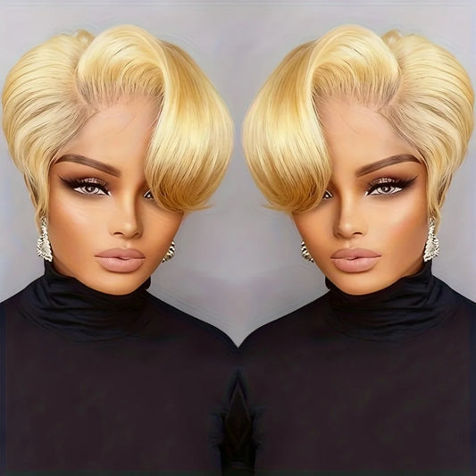 Finger Wave Brazilian Human Hair Lace Front Wig for Women