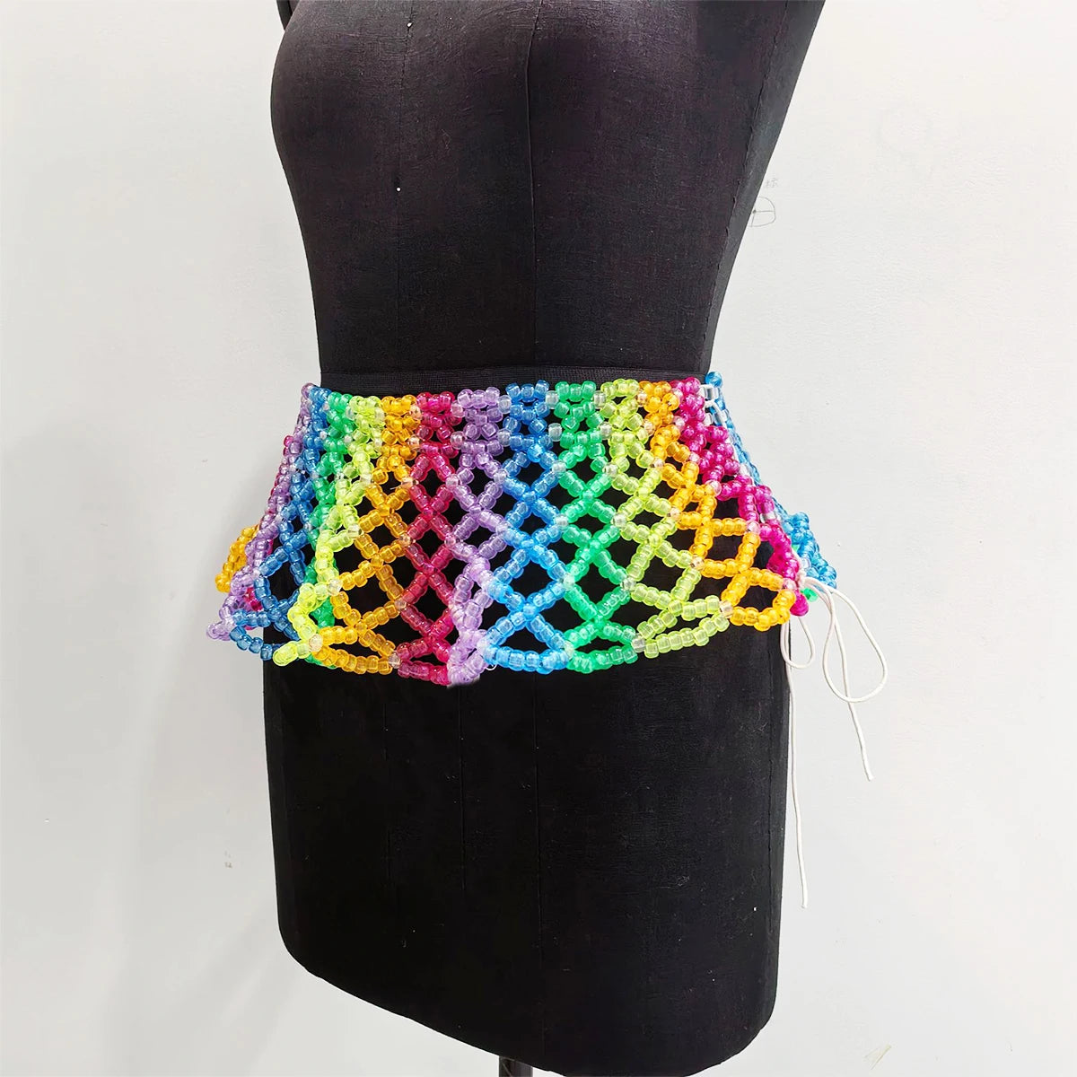 Retro Beaded Heart Bralette Set