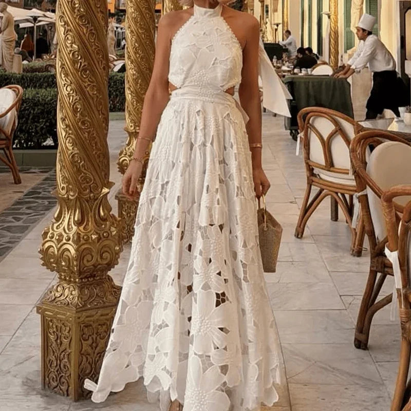 Premium Elegant Lace Hollow Out Two Piece Set for Women