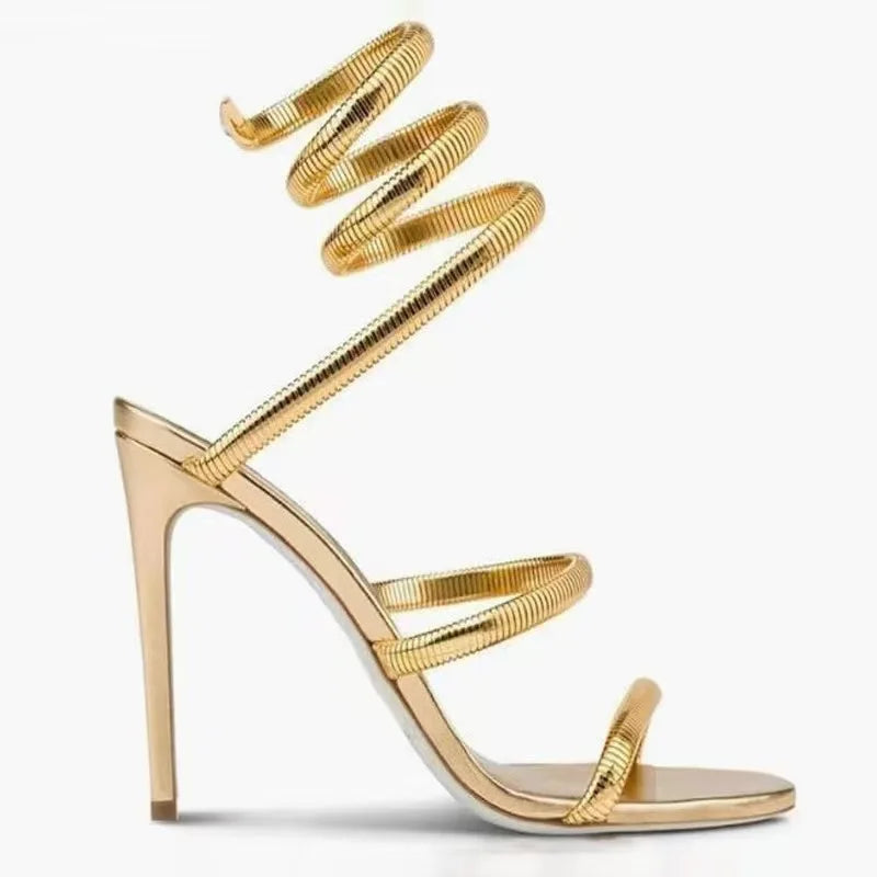 Elegant Ankle Strap Open Toe High Heel Sandals for Women