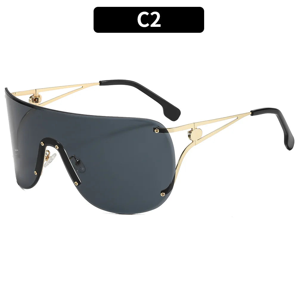 Oversized Shield Fashion Sunglasses