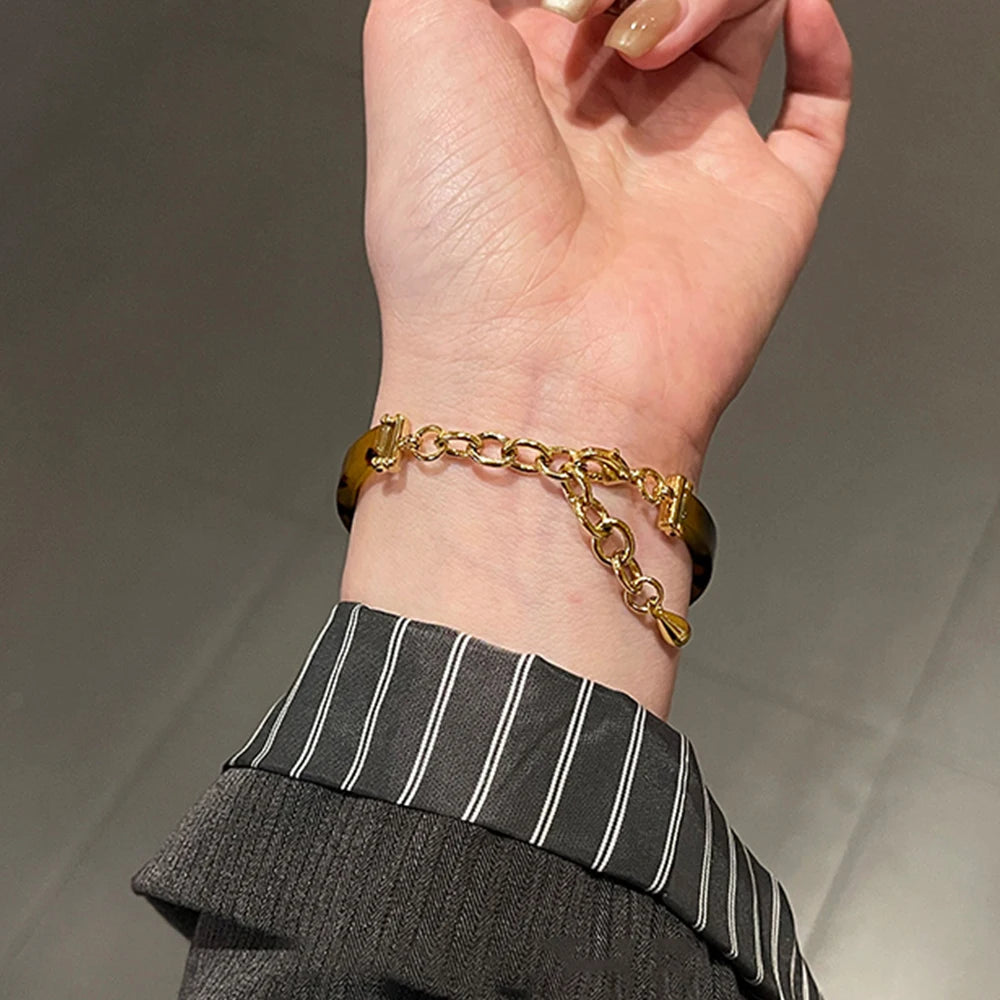 Amber Tortoiseshell Bracelet Watch