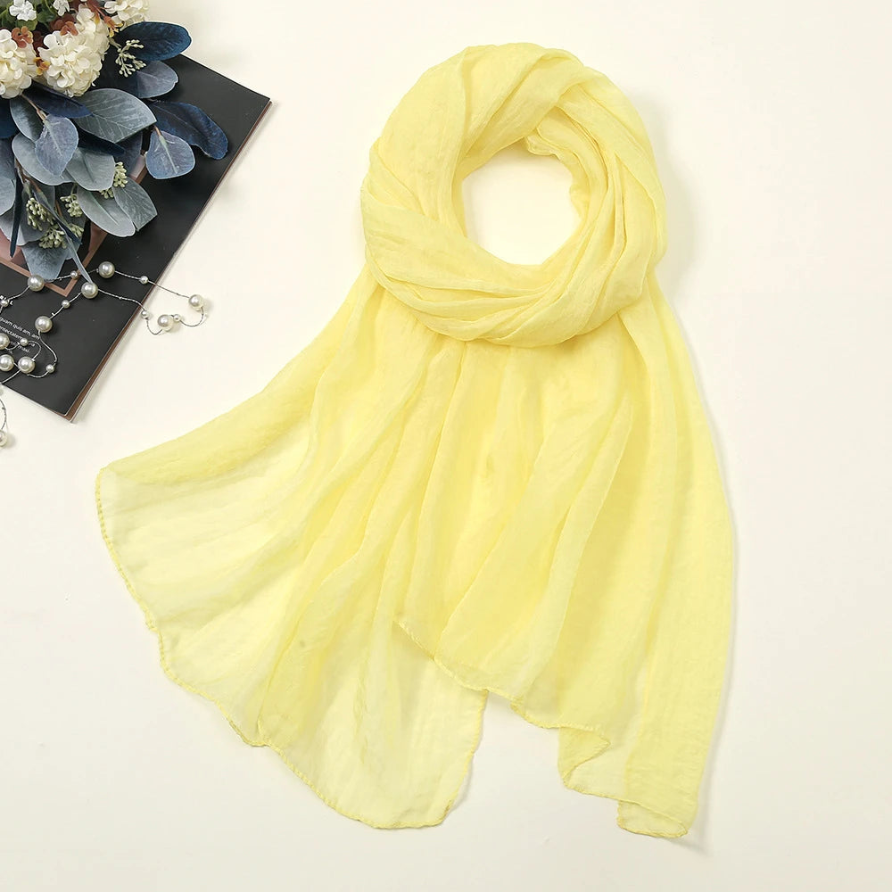 Oversized Chiffon Sun Protection Beach Wrap Scarf for Women