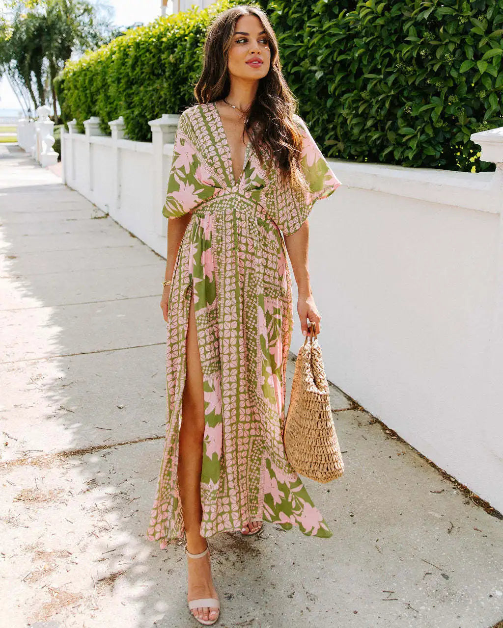 Casual Printed Vacation Style Maxi Dress for Women