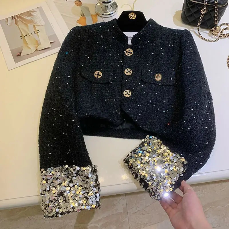 Elegant Single Breasted Cotton Blend Jacket For Women