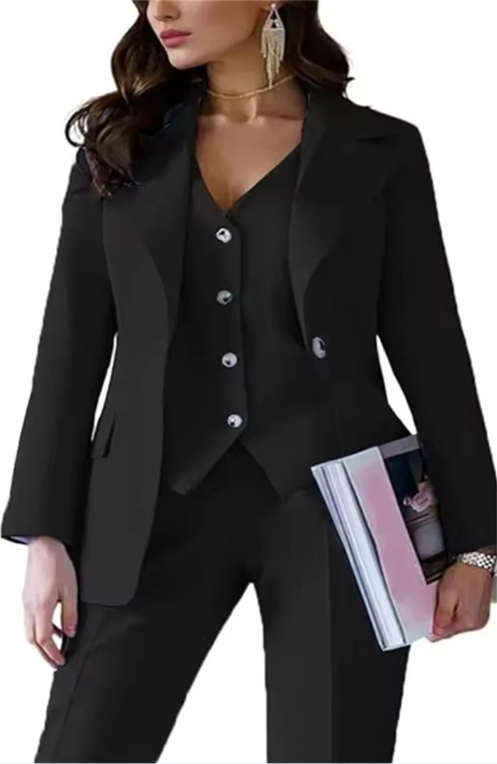 Slim Fit Three Piece Suit Set