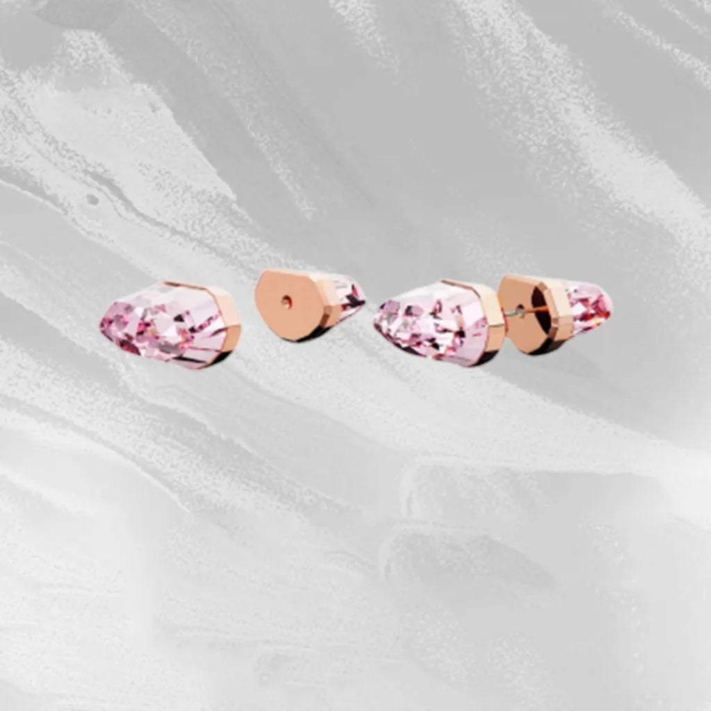 Elegant Mixed-Cut Crystal Necklace Set with Earrings for Women