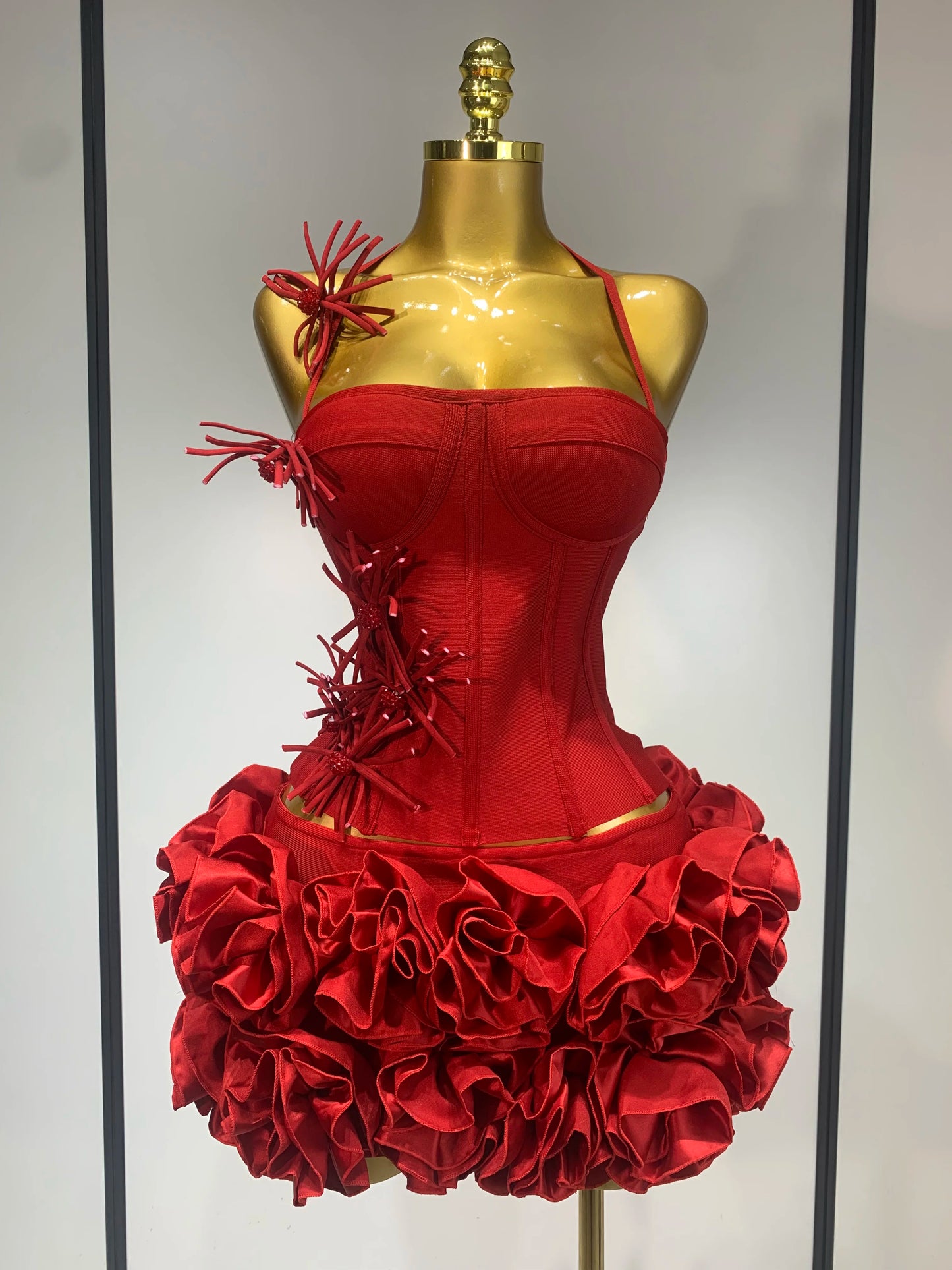 Women Sexy Halter Prom Gown Fashion Celebrity Club Party Two Piece Set Cocktail Elegant Luxury Birthday Party Bandage Outfit