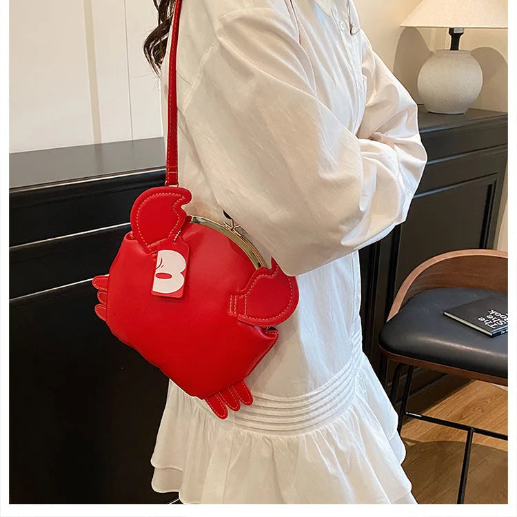 Crab Crossbody Handbag With Coin Purse