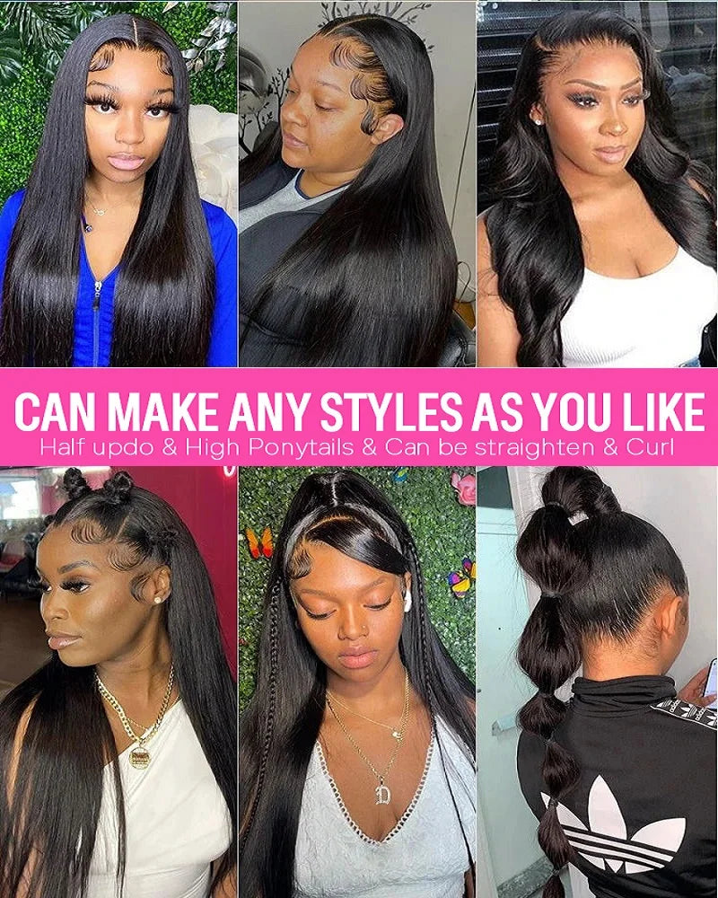 Brazilian Straight Human Hair Lace Front Wig for Women