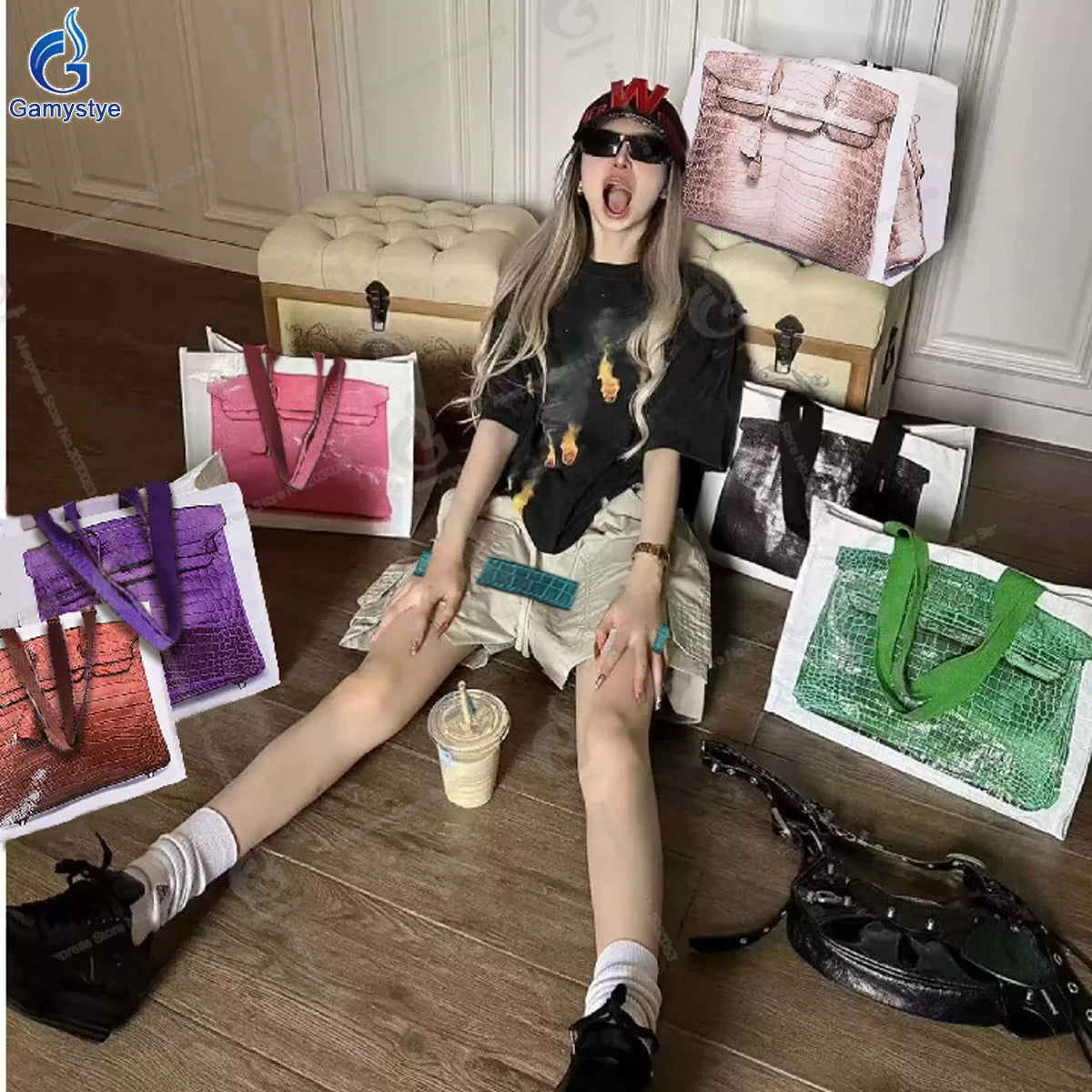 Unisex Extra Large Woven Tote Bag