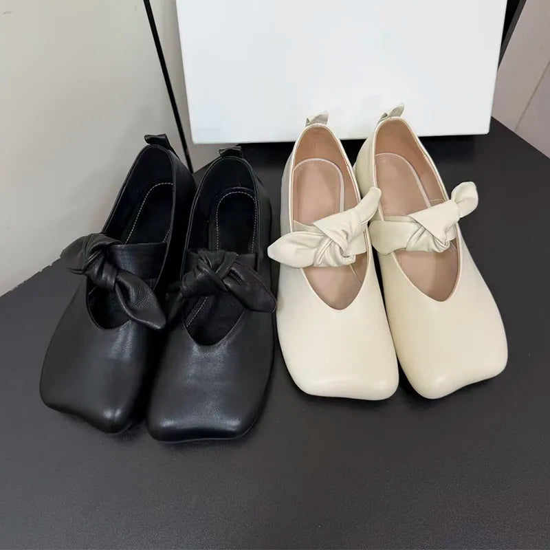 Butterfly Knot Mary Jane Flats